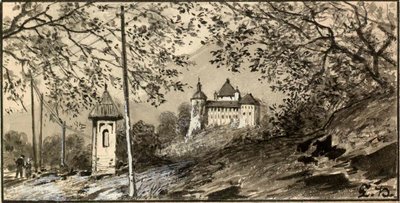 View of Skofja Loka Castle by Ladislav Benesch